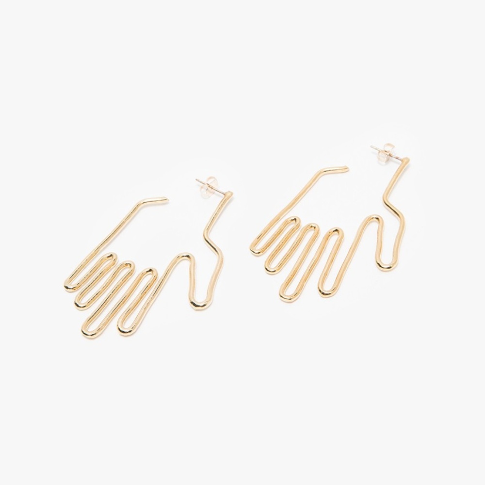 Young Frank Hand Earrings NWOT